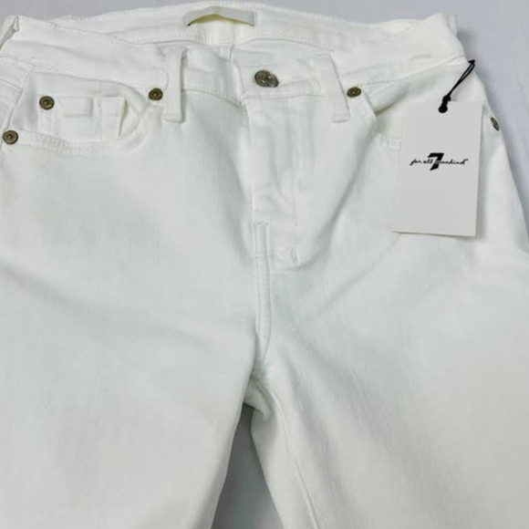 NWT! 7 For All Mankind WOMEN Modern Dojo flared jeans WHITE/ 27 - Picture 11 of 13